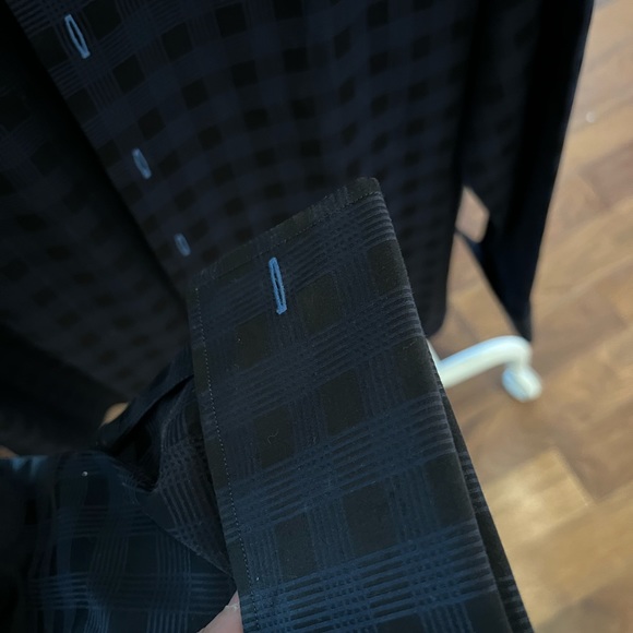 Antonio Valente Dress Shirts - 16 1/2 L - Black/Blue - Picture 2 of 2